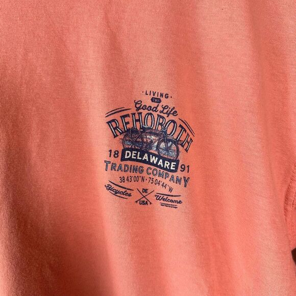 Living The Good Life Rehoboth Beach Delaware T-Shirt Clay Color Size Medium M - Picture 4 of 6